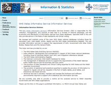 Tablet Screenshot of infoandstats.wales.nhs.uk